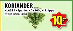 Matvärlden Tensta KORIANDER erbjuda
