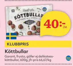 Hemköp Köttbullar erbjuda