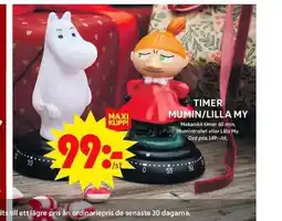 ICA Maxi Timer mumin/lilla my erbjuda