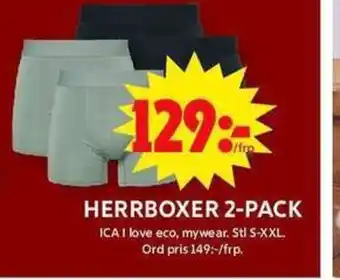 ICA Maxi Herrboxer 2-pack erbjuda