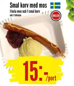Extra Mjällby Stormarknad Smal korv med mos erbjuda