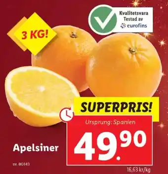 Lidl Apelsiner erbjuda