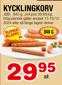 Nya Pulsen KYCKLINGKORV erbjuda