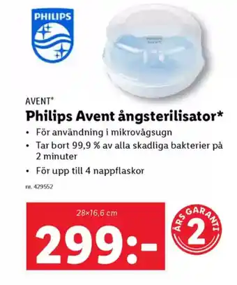 Lidl AVENT Philips Avent ångsterilisator erbjuda