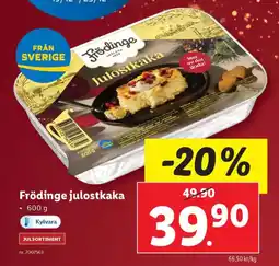 Lidl Frödinge julostkaka erbjuda