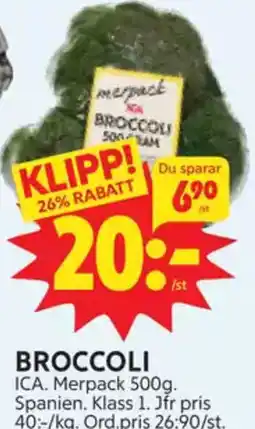 Ica Hajen Lagpris Broccoli erbjuda