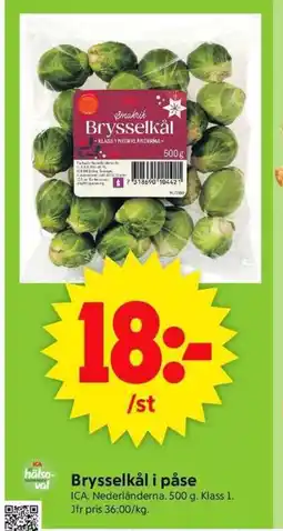 ICA Supermarket Brysselkål i påse erbjuda