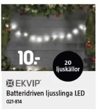 Jula Batteridriven ljusslinga LED erbjuda