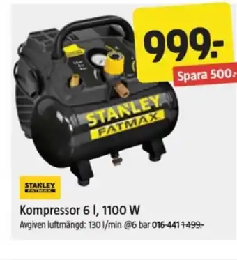 Jula Kompressor 6 I, 1100 W erbjuda