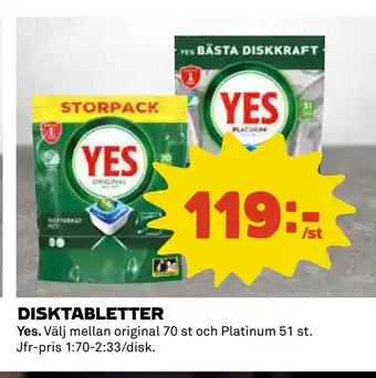 Coop DISKTABLETTER erbjuda