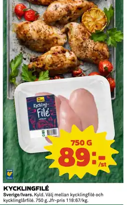 Coop KYCKLINGFILÉ erbjuda