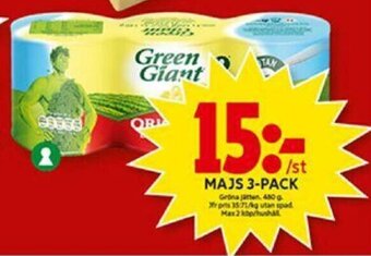 ICA Maxi Majs 3-pack erbjuda