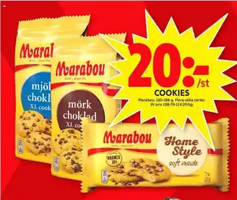 ICA Maxi Marabou Cookies 180-184g erbjuda