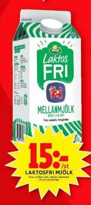 ICA Maxi Arla Laktosfri Mjölk 1,5 liter erbjuda