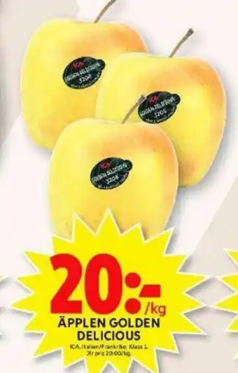 ICA Maxi ICA Äpplen Golden Delicious erbjuda