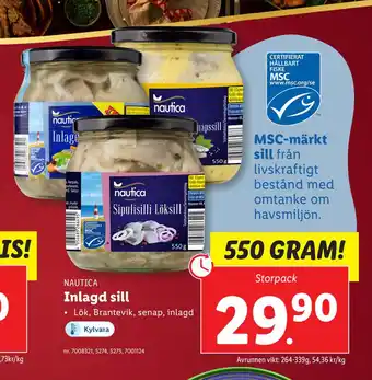 Lidl Inlagd sill erbjuda