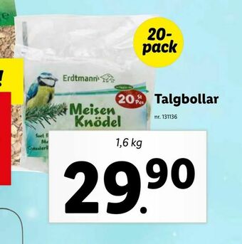 Lidl Talgbollar erbjuda