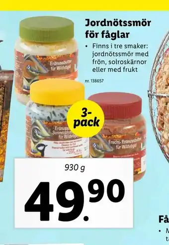 Jordnötssmör för fåglar