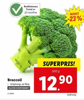 Lidl Broccoli erbjuda