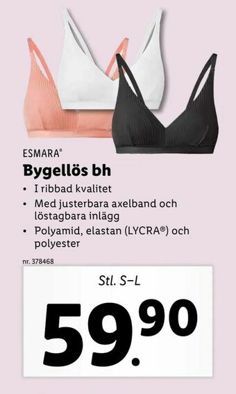 Lidl Bygellös bh erbjuda