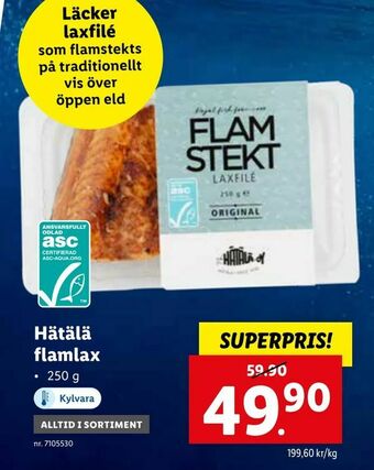 Lidl Hätälä flamlax erbjuda