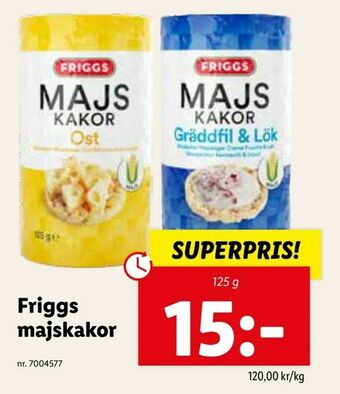 Lidl Friggs majskakor erbjuda