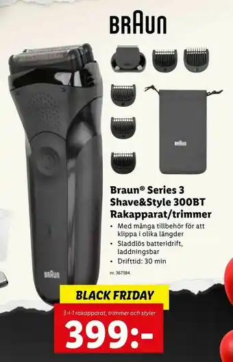 Braun® Series 3 Shave&Style 300BT Rakapparat/trimmer