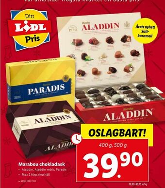 Lidl Marabou chokladask erbjuda