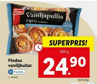 Lidl Findus vaniljbullar erbjuda