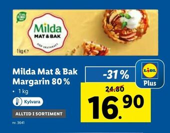 Lidl Milda Mat & Bak Margarin 80 % erbjuda