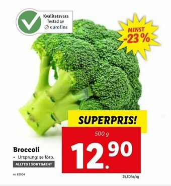 Lidl Broccoli erbjuda