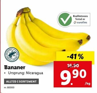 Lidl Bananer erbjuda