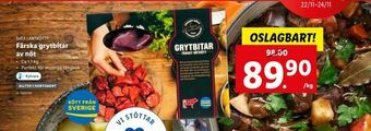 Lidl Färska grytbitar av nöt erbjuda