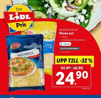 Lidl Riven ost erbjuda