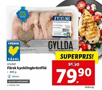 Lidl Färsk kycklingbröstfilé erbjuda