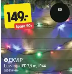 Jula EKVIP Ljusslinga LED 7,9 m, IP44 erbjuda