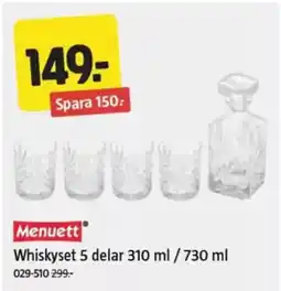 Jula MENUETT Whiskyset 5 delar erbjuda