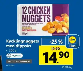 Lidl Kycklingnuggets med dippsås erbjuda