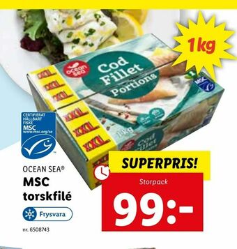 Lidl MSC torskfilé erbjuda