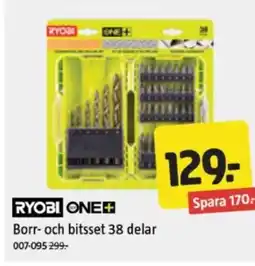 Jula RYOBI ONE + Borr- och bitsset 38 delar erbjuda