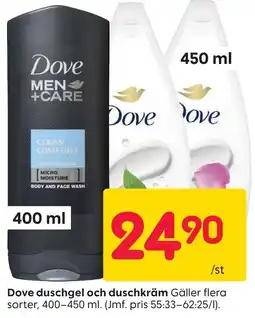 Rusta DOVE duschgel och duschkräm erbjuda