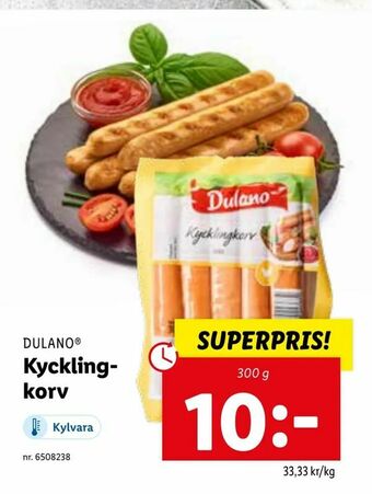 Lidl Kycklingkorv erbjuda