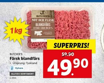 Lidl Färsk blandfärs erbjuda