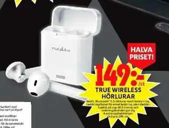 ICA Maxi Nedis True Wireless Hörlurar erbjuda