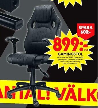 ICA Maxi Centurion Gamingstol GCR240 erbjuda
