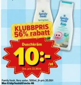 Family Fresh Duschkräm 500ml