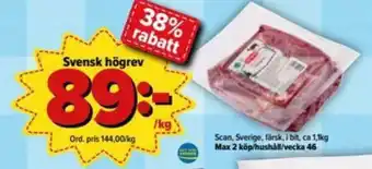 Östenssons Scan Svensk högrev 1,1kg erbjuda