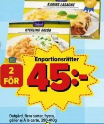Östenssons Dafgård, Flera Sorter, Frysta 390-410g erbjuda