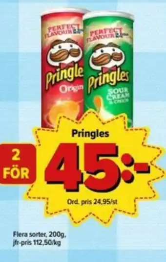 Östenssons Pringles Flera Sorter, 200g erbjuda