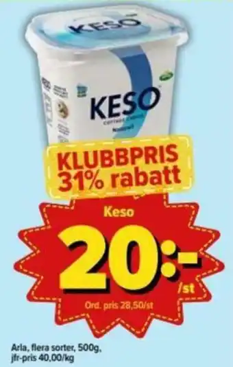 Östenssons Arla, Flera Sorter 500g erbjuda